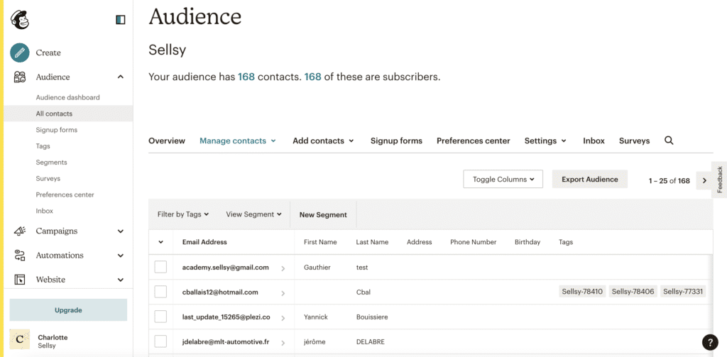 Comment gérer les abonnés d'une newsletter ? : création de liste de contacts sur MailChimp