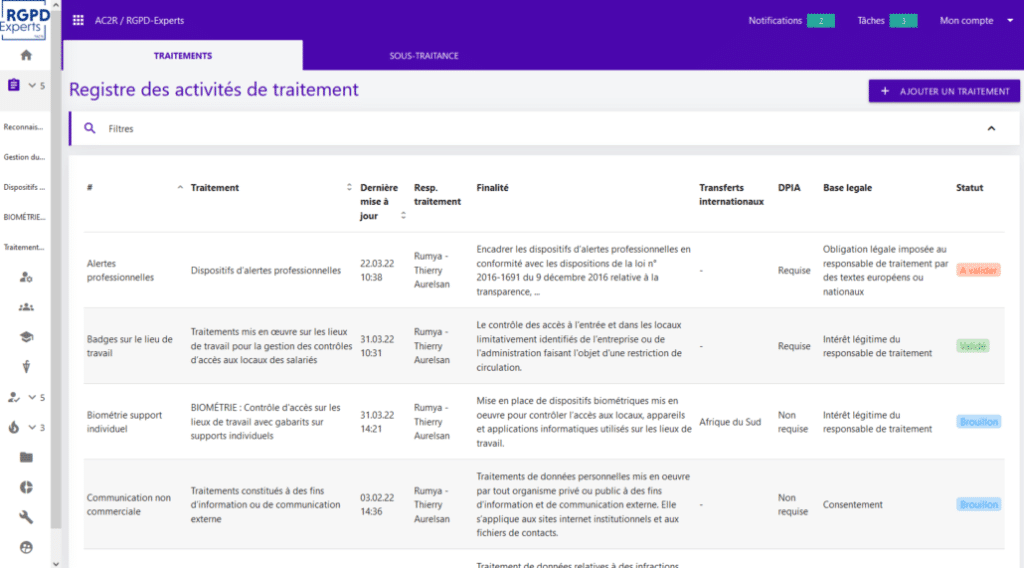 Comment assurer la conformité RGPD pour une newsletter ? exemple registre des consentements