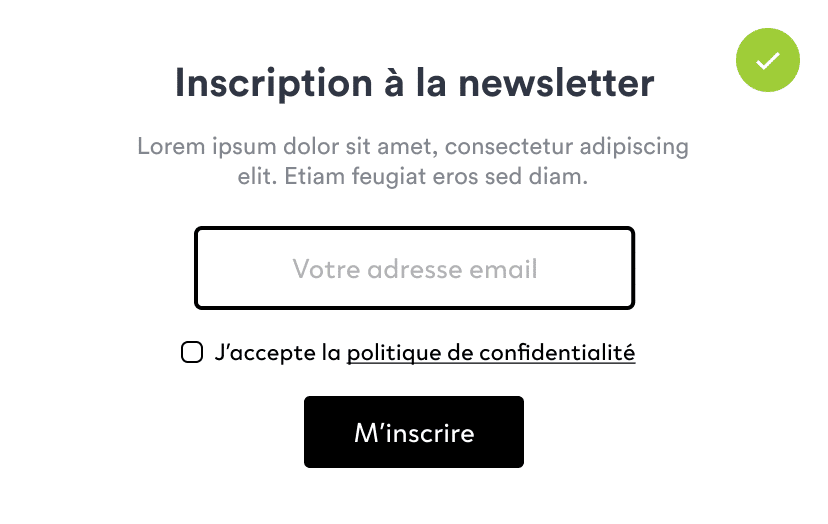 Comment assurer la conformité RGPD pour une newsletter ? image exemple rgpd newsletter